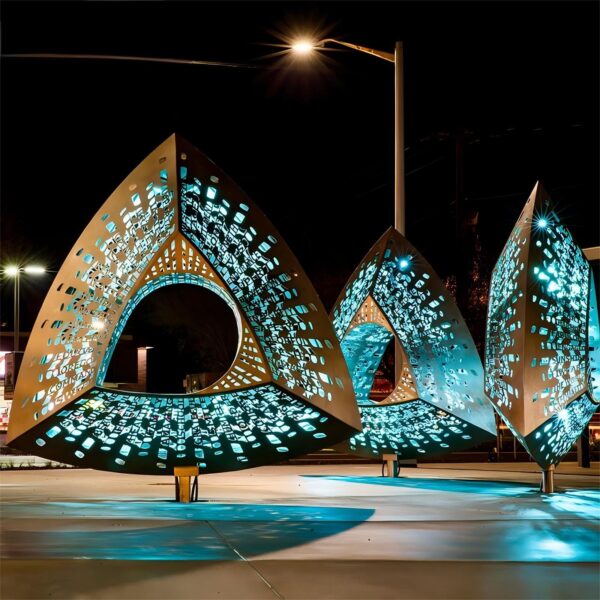 Triangular Hollow light sculpture