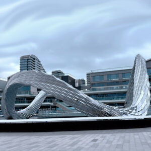 Stainless steel surround sculpture