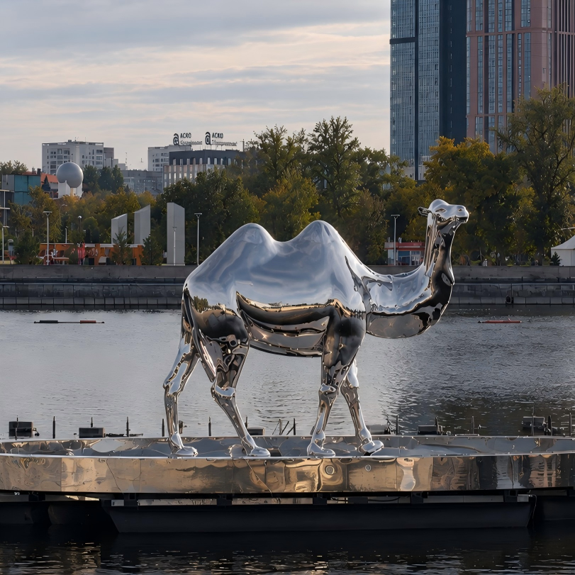 Camel stainless steel sculpture