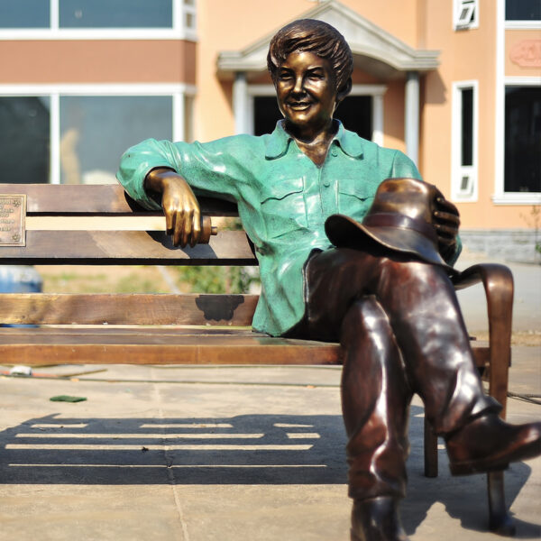 Bench Teenager Sculpture