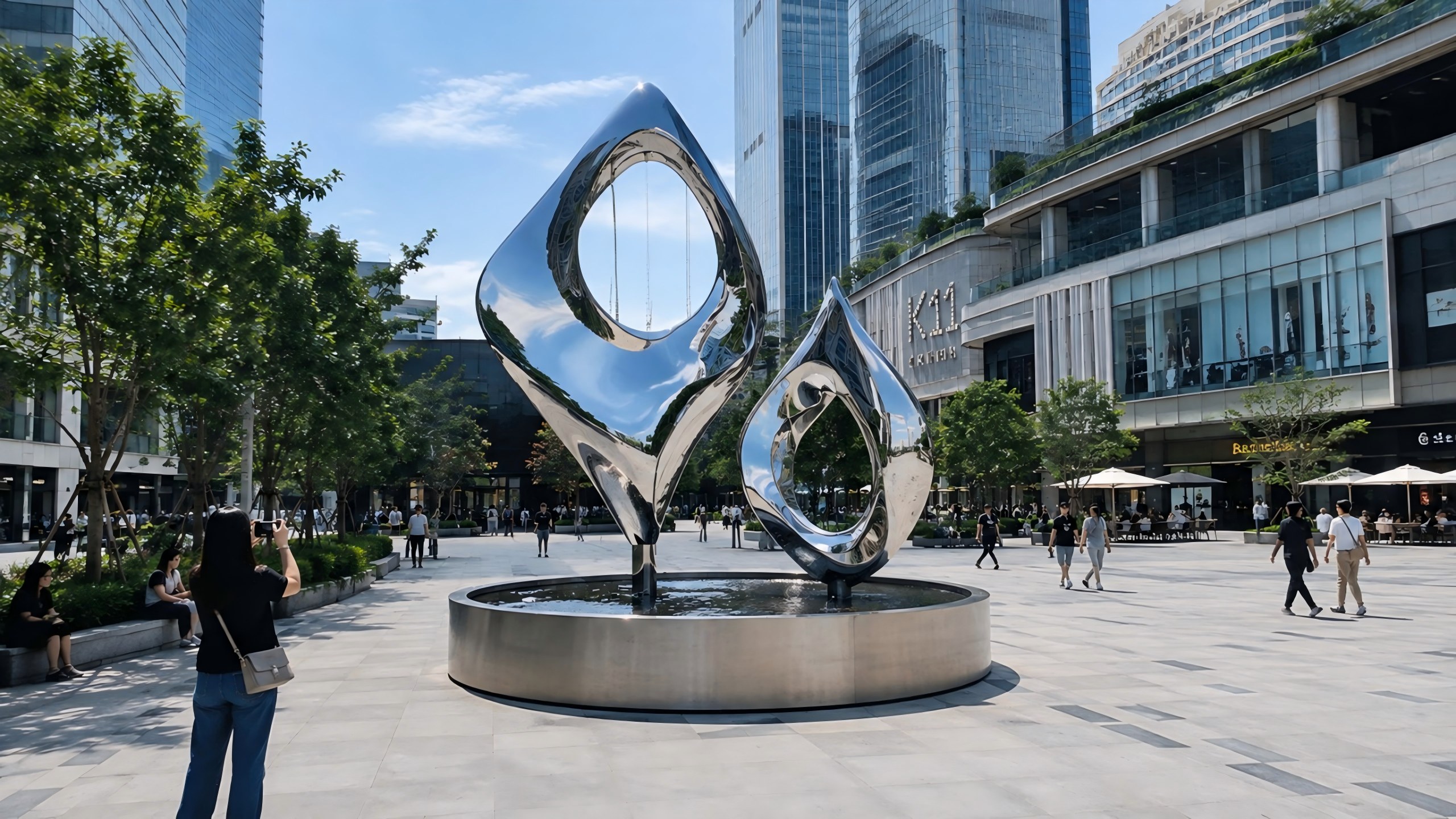 Leaf Fountain Sculpture