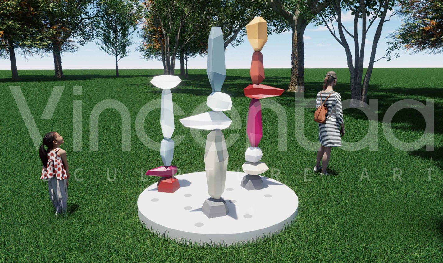 Stainless steel park sculpture (2)