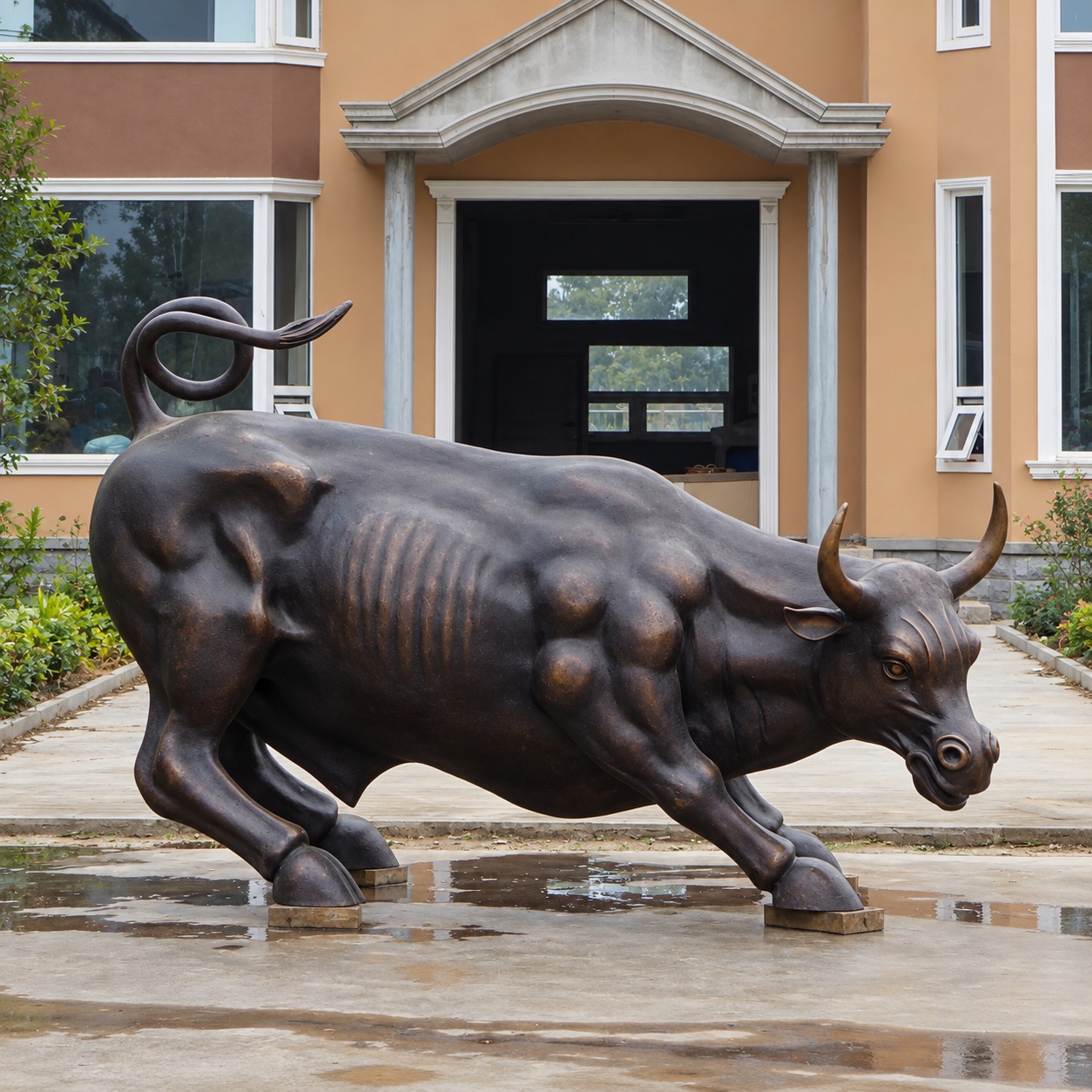 Bronze Bull Sculpture