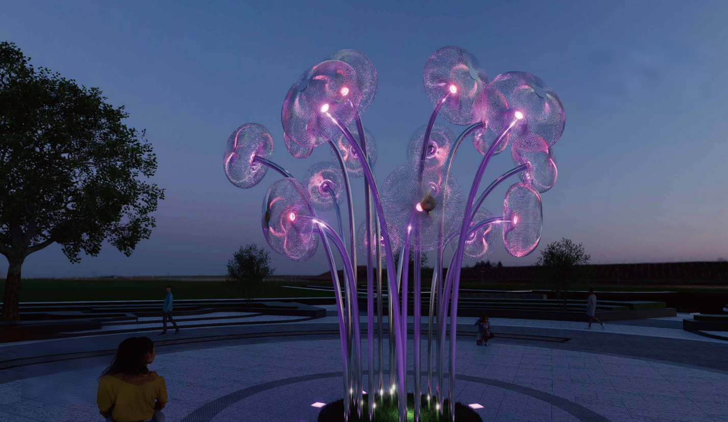 flower lighting sculpture (2)(1)