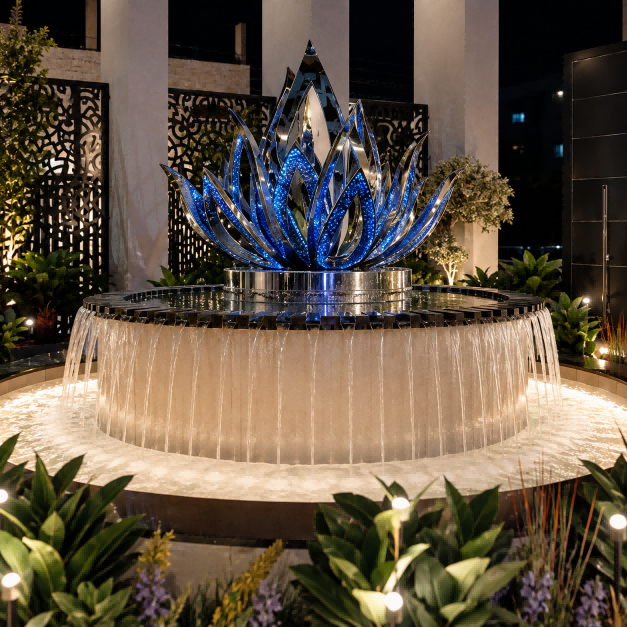 Hotel Lotus Fountain Sculpture