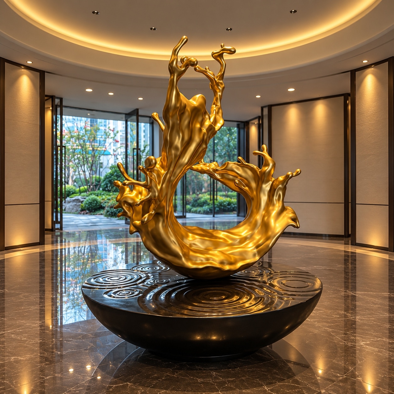 Hotel Lotus Fountain Sculpture