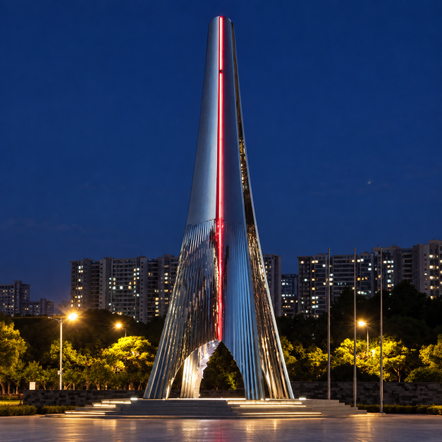 stainless steel Landmark sculpture