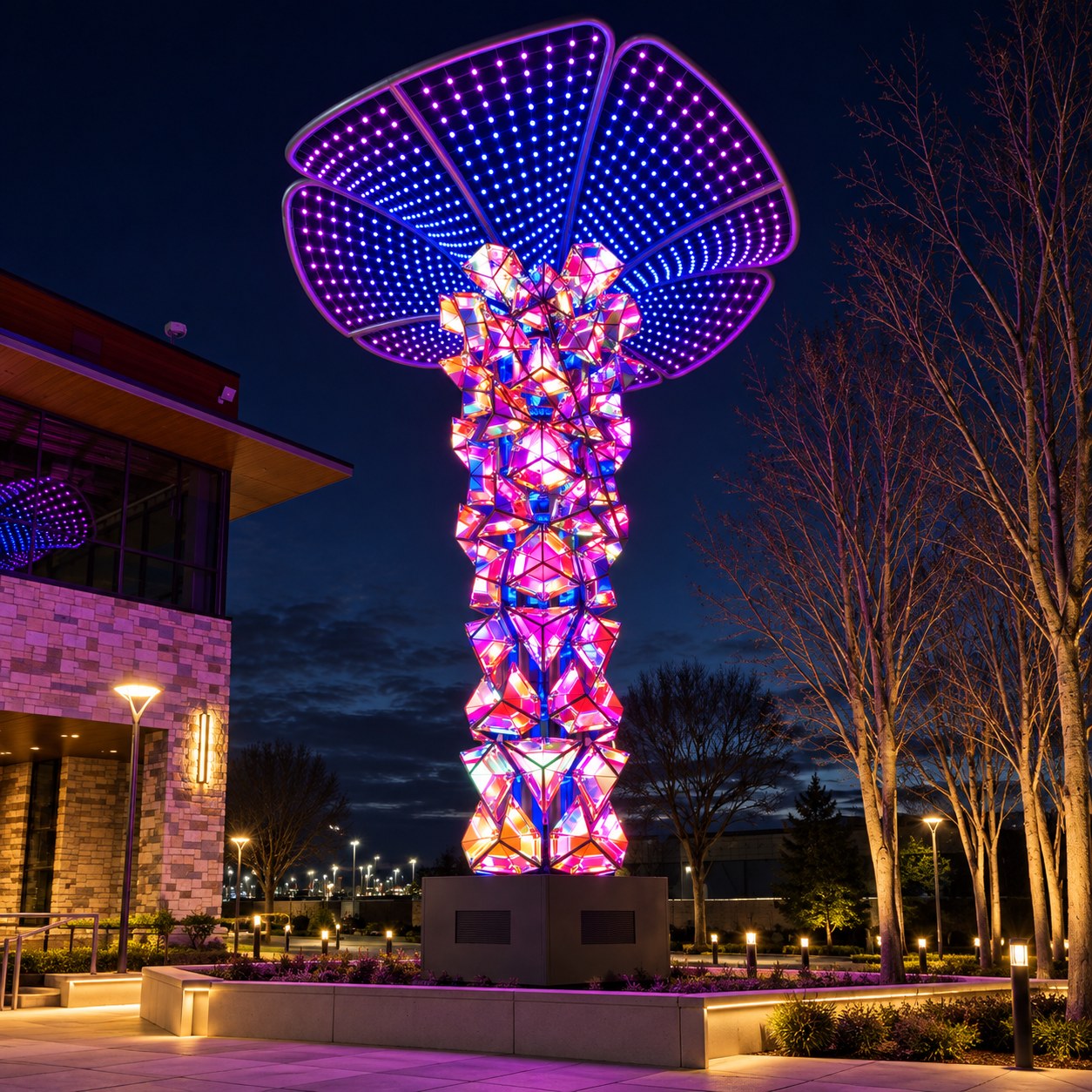 Plaza Stainless Steel tree Sculpture