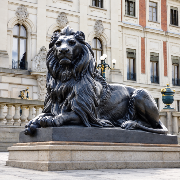 Bronze Lion Sculpture