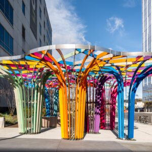 Colored Stainless Steel Sculpture